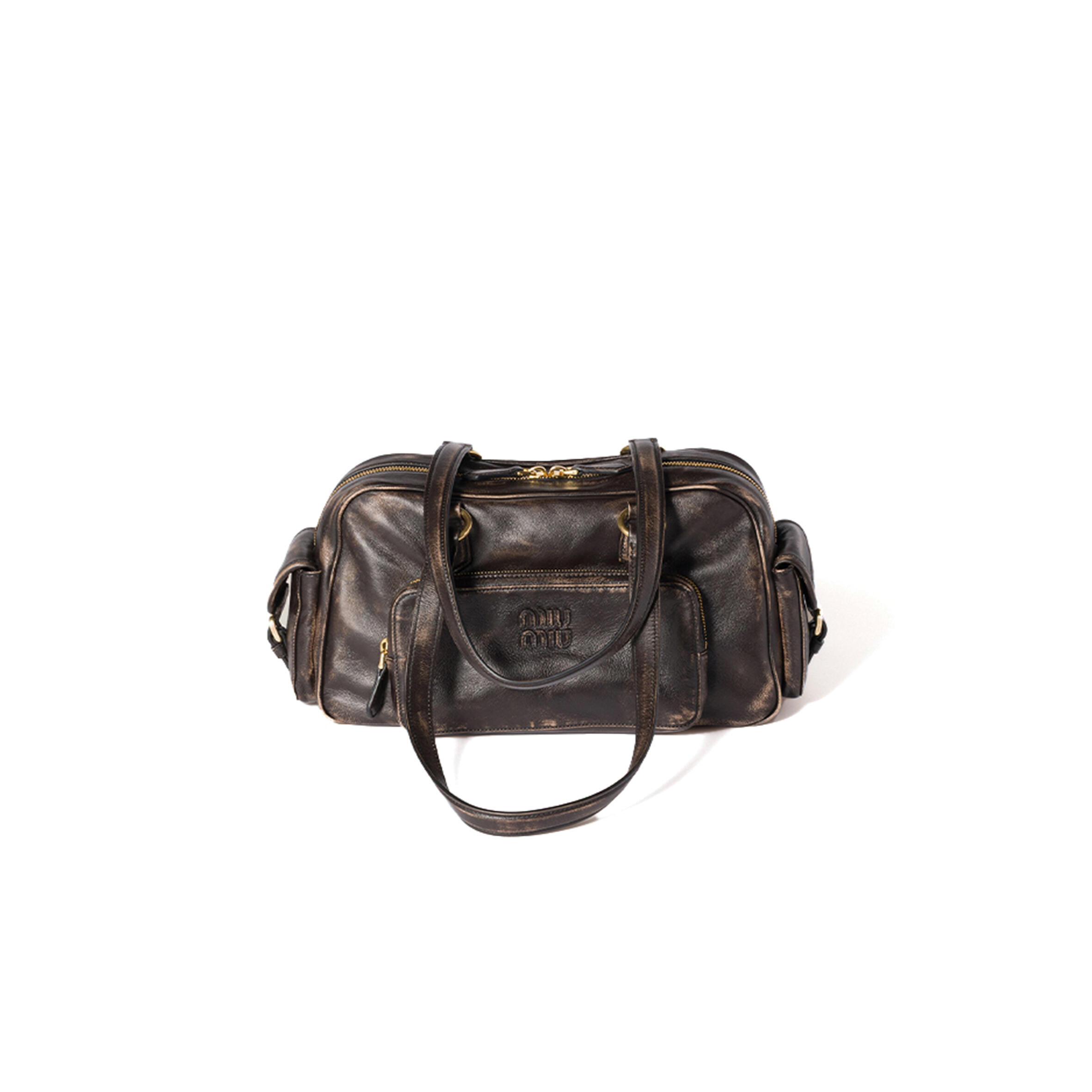 M1v M1v pocket nappa leather top-handle bag 5bb179 (32*19*14cm)